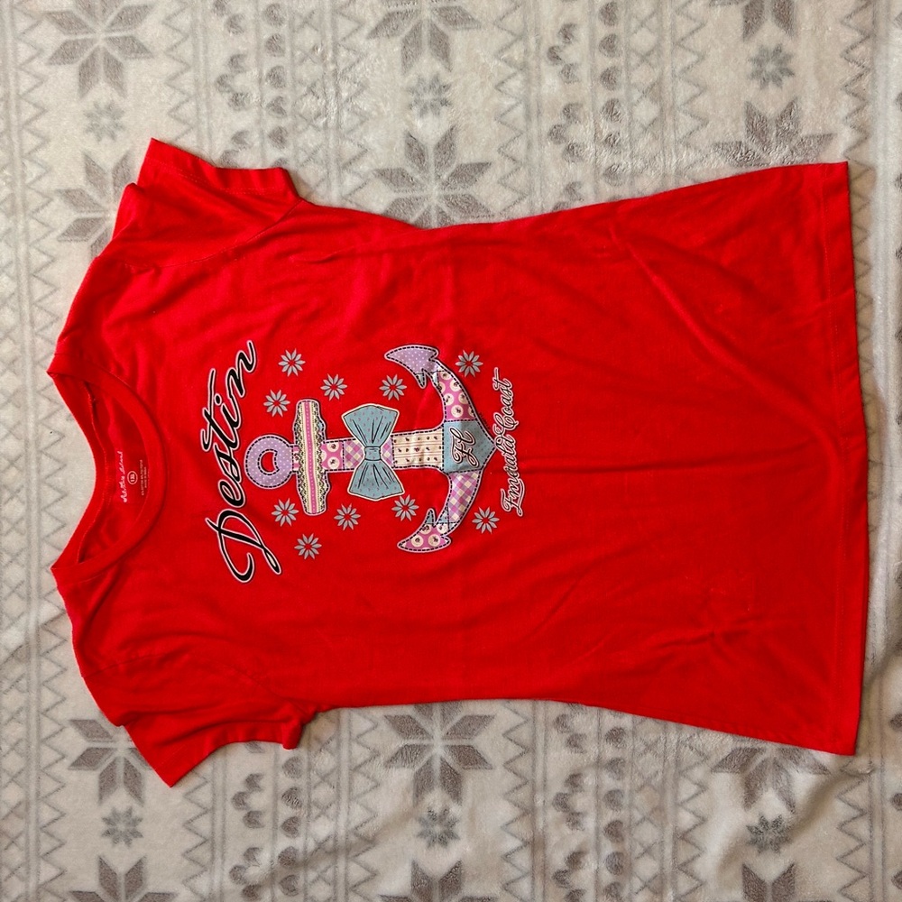Red Anchor From Alvin’s Island Destin Florida “Destin” T-Shirt That’s Fitted